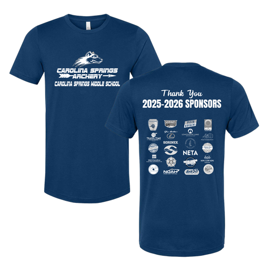 White Knoll High School & Carolina Middle School Archery Sponsor's Tee