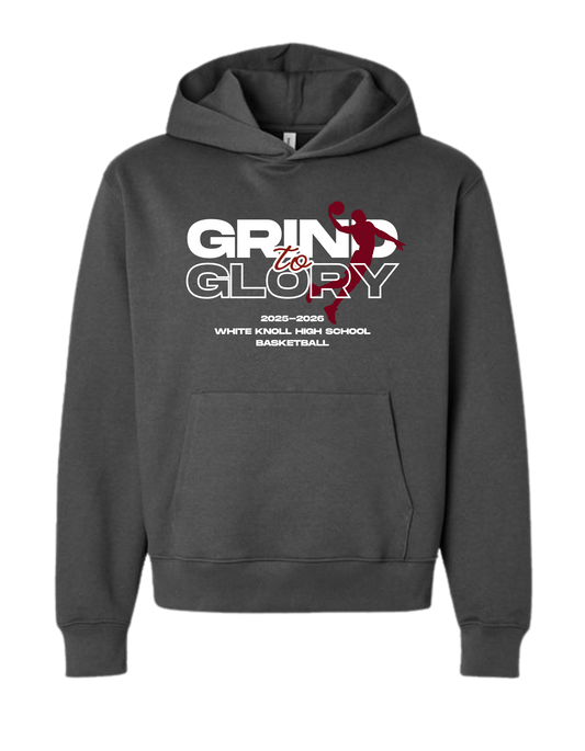 White Knoll High School Basketball - "Grind To Glory" - Hooded Sweatshirt