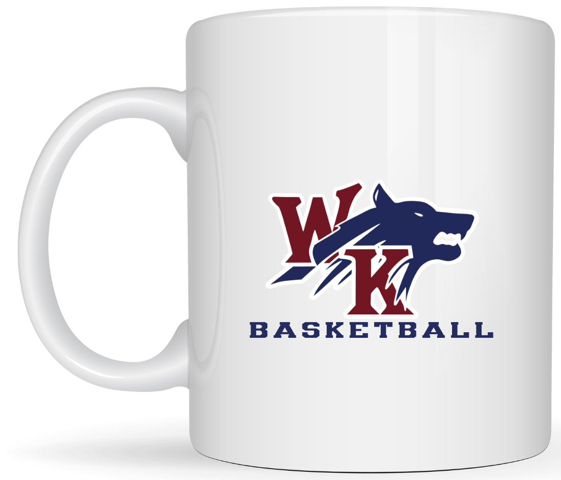 White Knoll High School Basketball Personalized 15oz Ceramic Mug