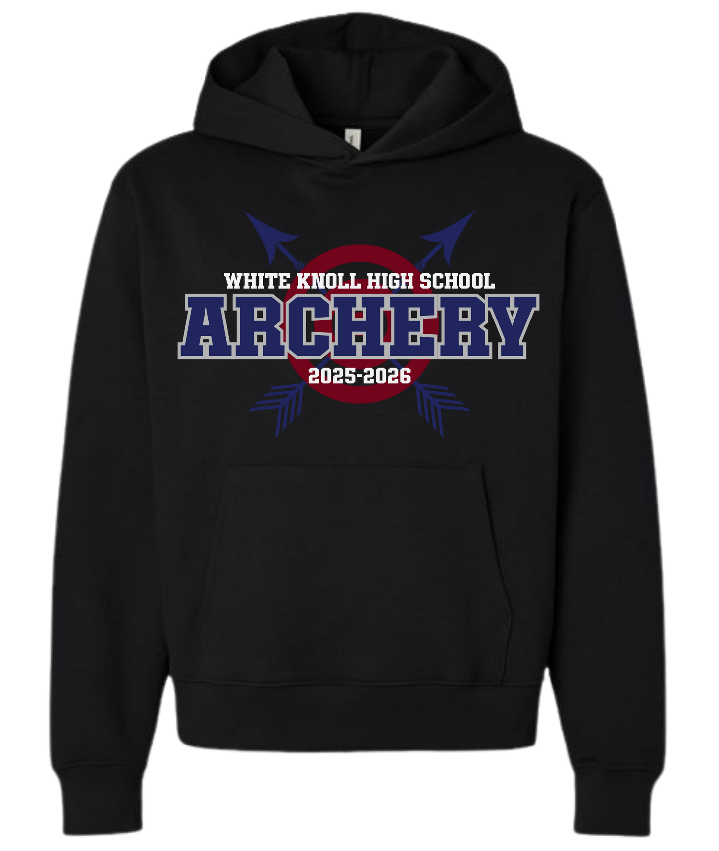 White Knoll High School Archery Heavyweight Hooded Sweatshirt