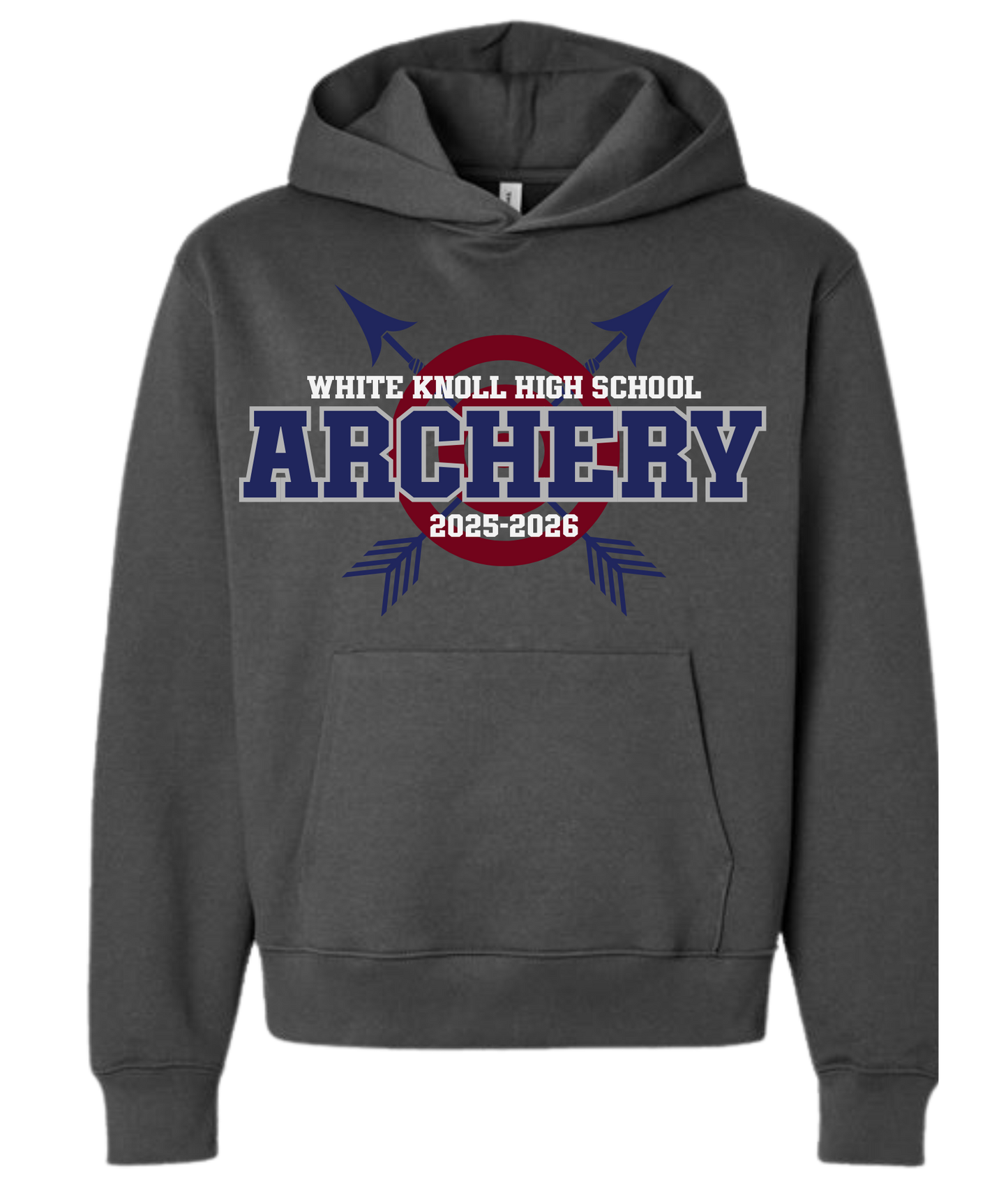 White Knoll High School Archery Heavyweight Hooded Sweatshirt