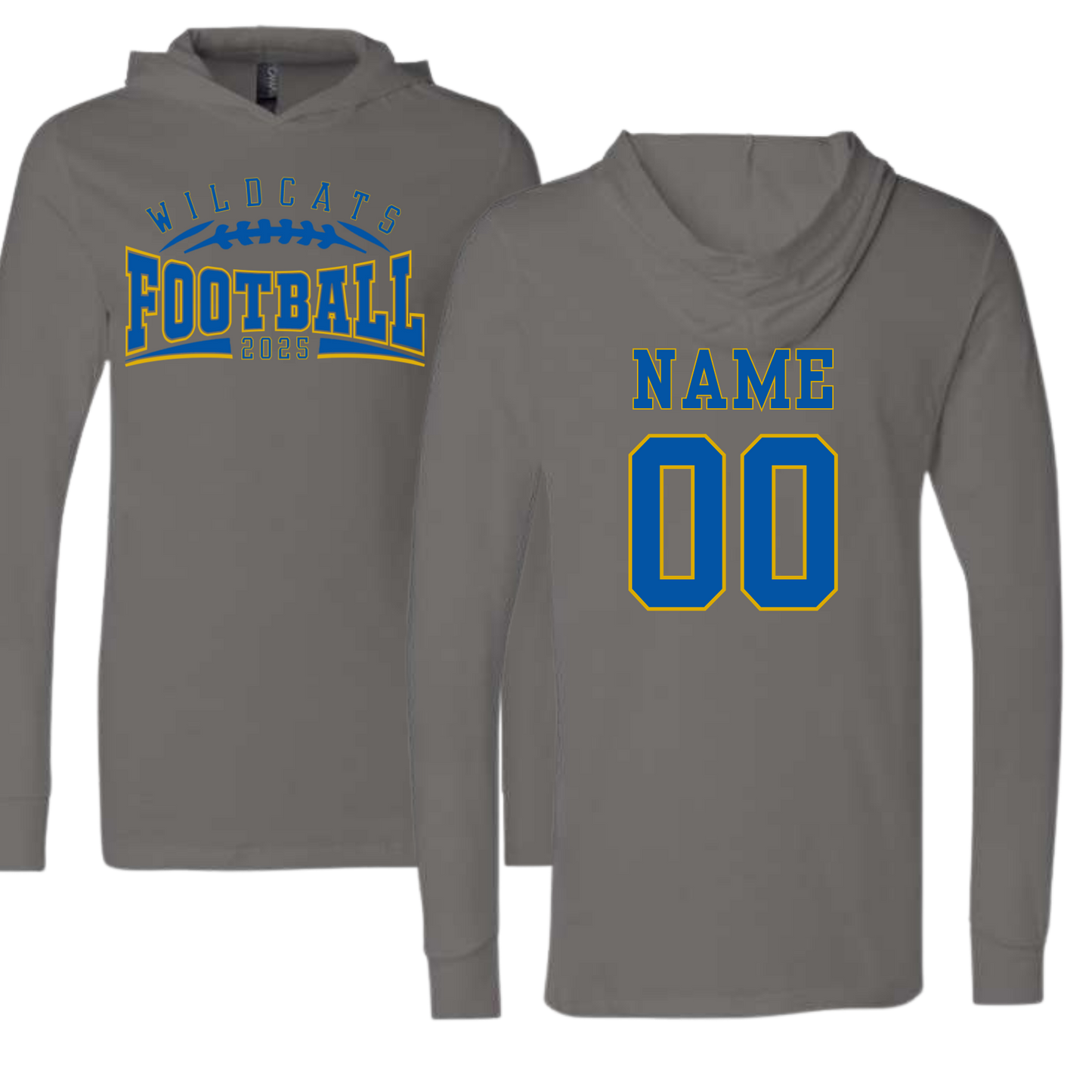 LYFC Wildcats Football Long Sleeve Hooded Shirt