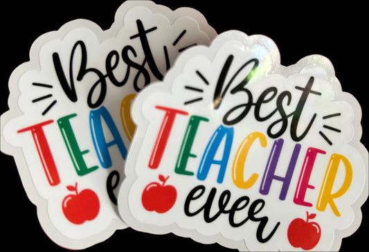 “Beast Teacher Ever" Teacher appreciation Custom sticker 3"x2.25"