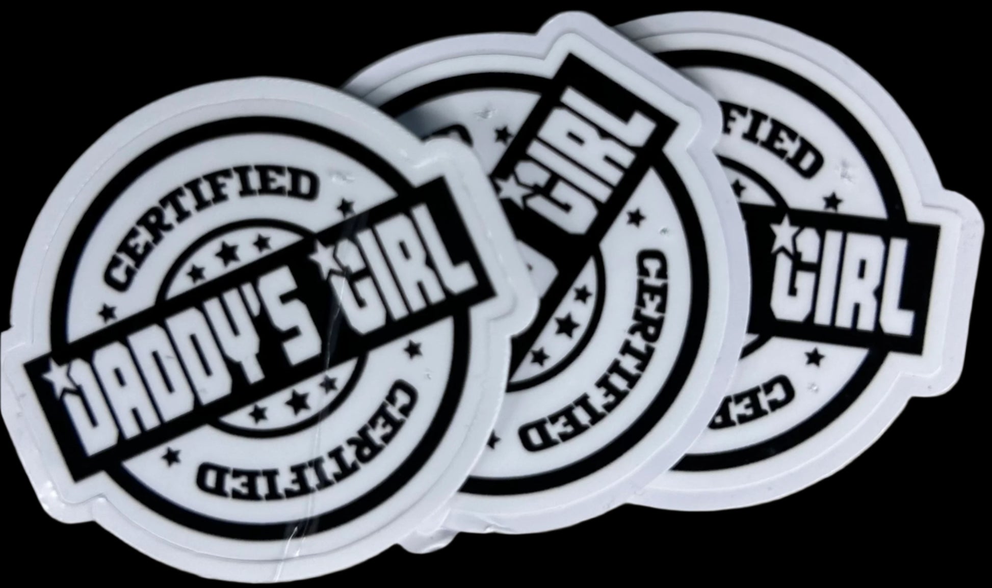 "CERTIFIED DADDY'S GIRL" Custom Sticker 2"x1.5"