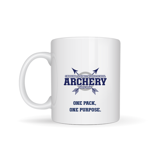 Carolina Springs Middle School Archery Personalized 15oz Ceramic Mug