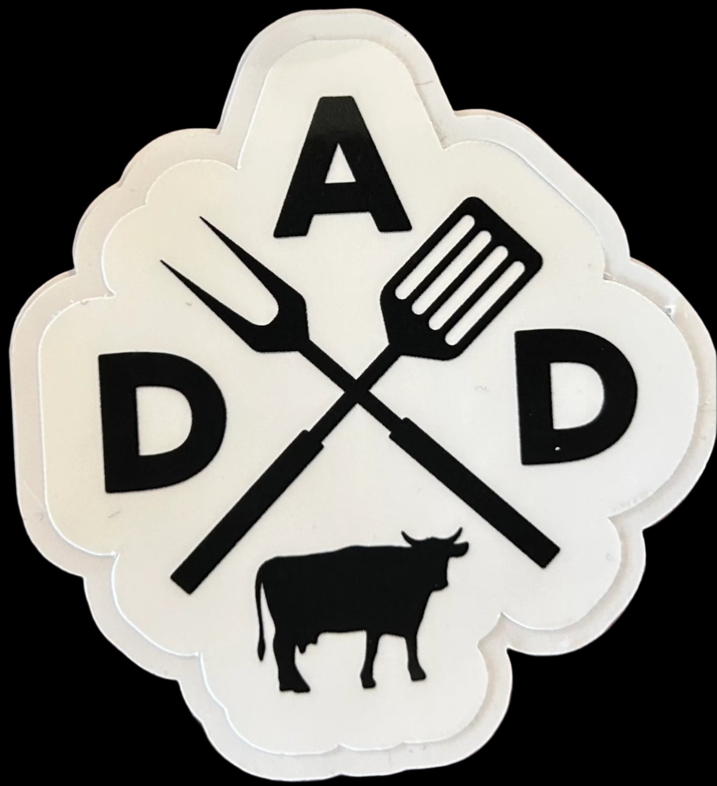 "DAD" Custom Grilling Sticker 3"x3"
