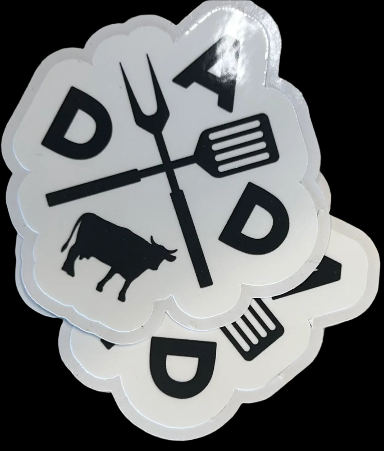 "DAD" Custom Grilling Sticker 3"x3"
