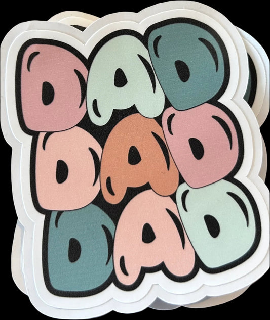 "DAD" Custom Sticker 2.5"x2"