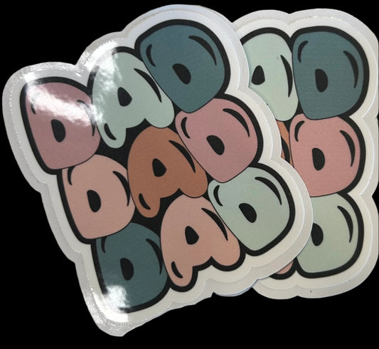 "DAD" Custom Sticker 2.5"x2"