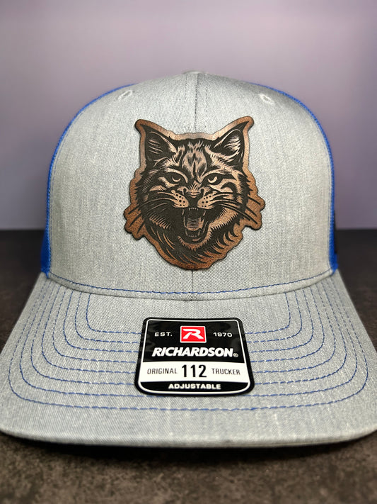 LYFC Custom Trucker Hat - Richardson 112 Hat - [Heather Grey/Royal Blue] - with "[Wildcat]"