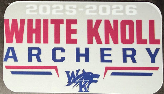 White Knoll High School Archery Car Magnets 4"x2.5"