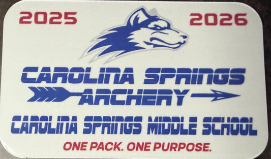 Carolina Springs Middle School Archery Car Magnets 4"x2.5"