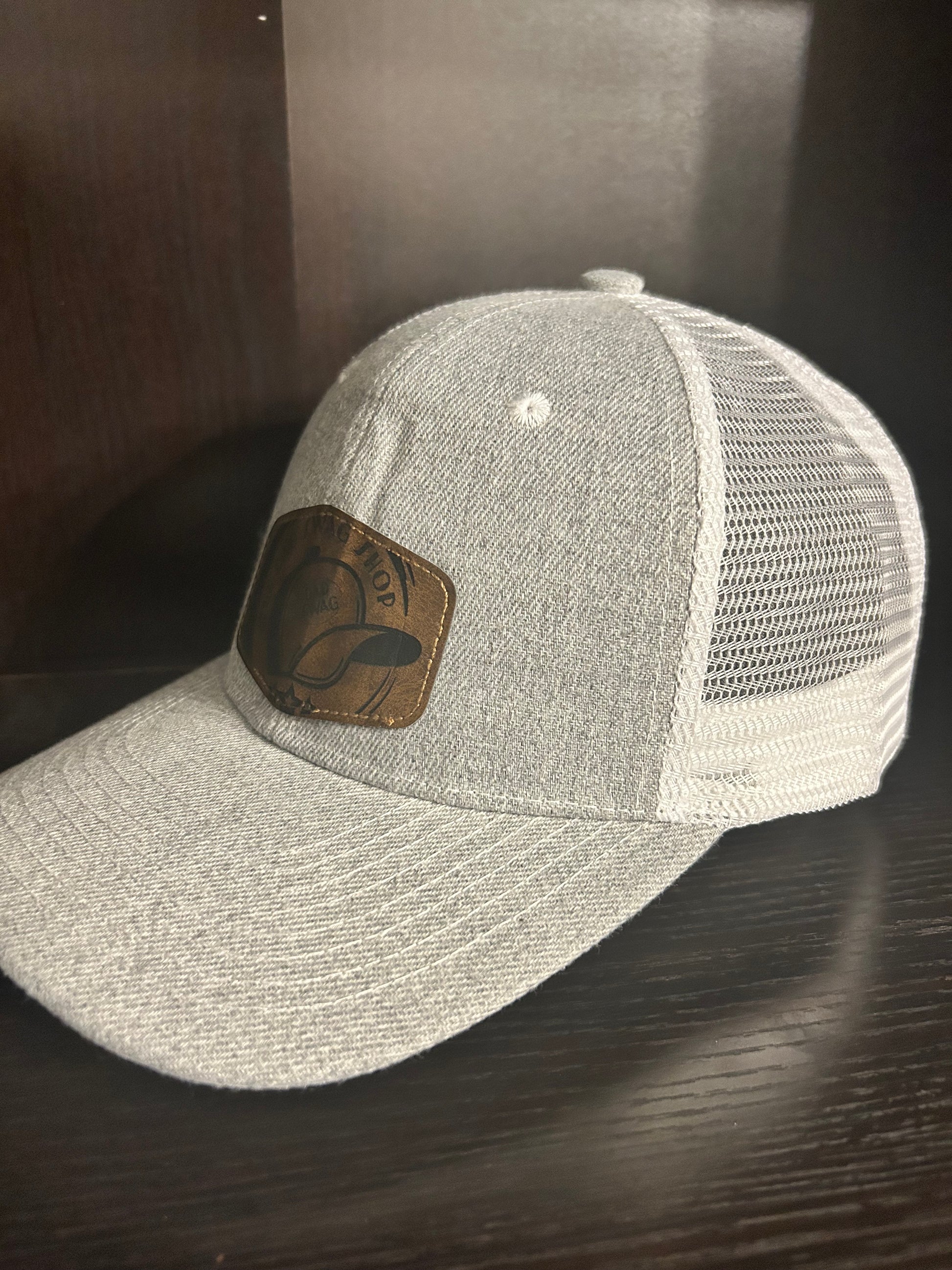 Add your Custom Logo to a Trucker Hat! Have the leather patch placed on a Richardson 112 Trucker Hat!