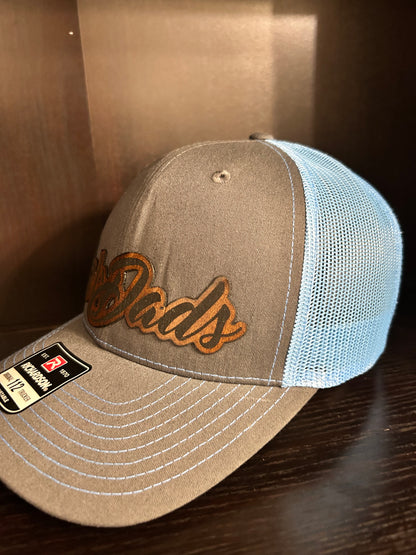 "OnlyDads" Trucker Hat - Charcoal / Columbia Blue