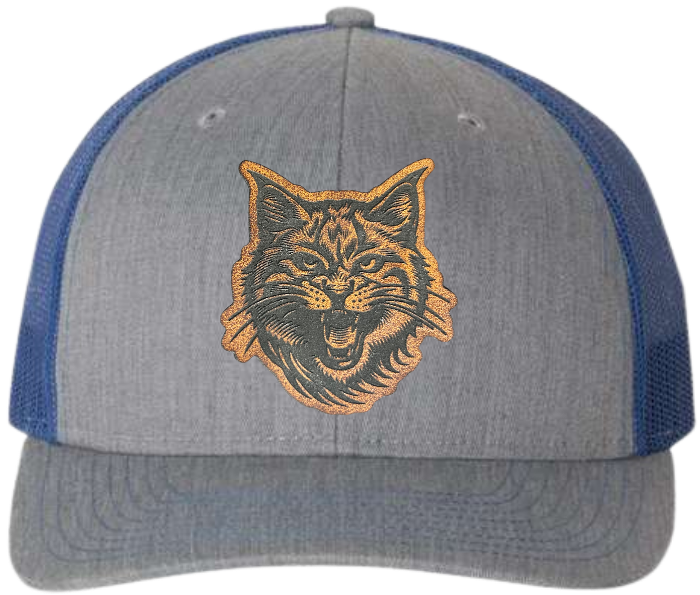 LYFC Custom Trucker Hat - Richardson 112 Hat - [Heather Grey/Royal Blue] - with "[Wildcat]"