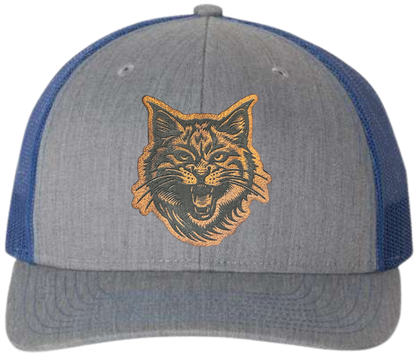 LYFC Custom Trucker Hat - Richardson 112 Hat - [Heather Grey/Royal Blue] - with "[Wildcat]"