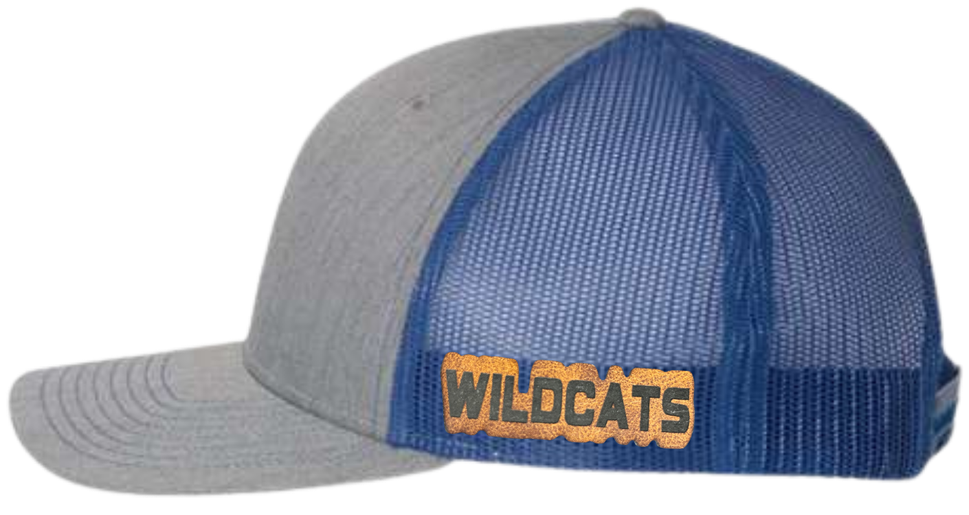 LYFC Custom Trucker Hat - Richardson 112 Hat - [Heather Grey/Royal Blue] - with "[Wildcat]"