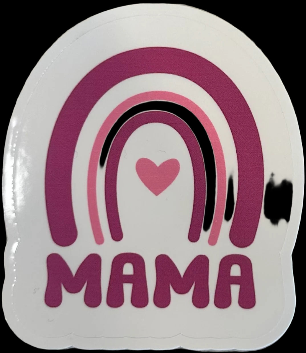 "MAMA" WITH FLOWER AND RAINBOW Custom Sticker 2.5"x2.75"
