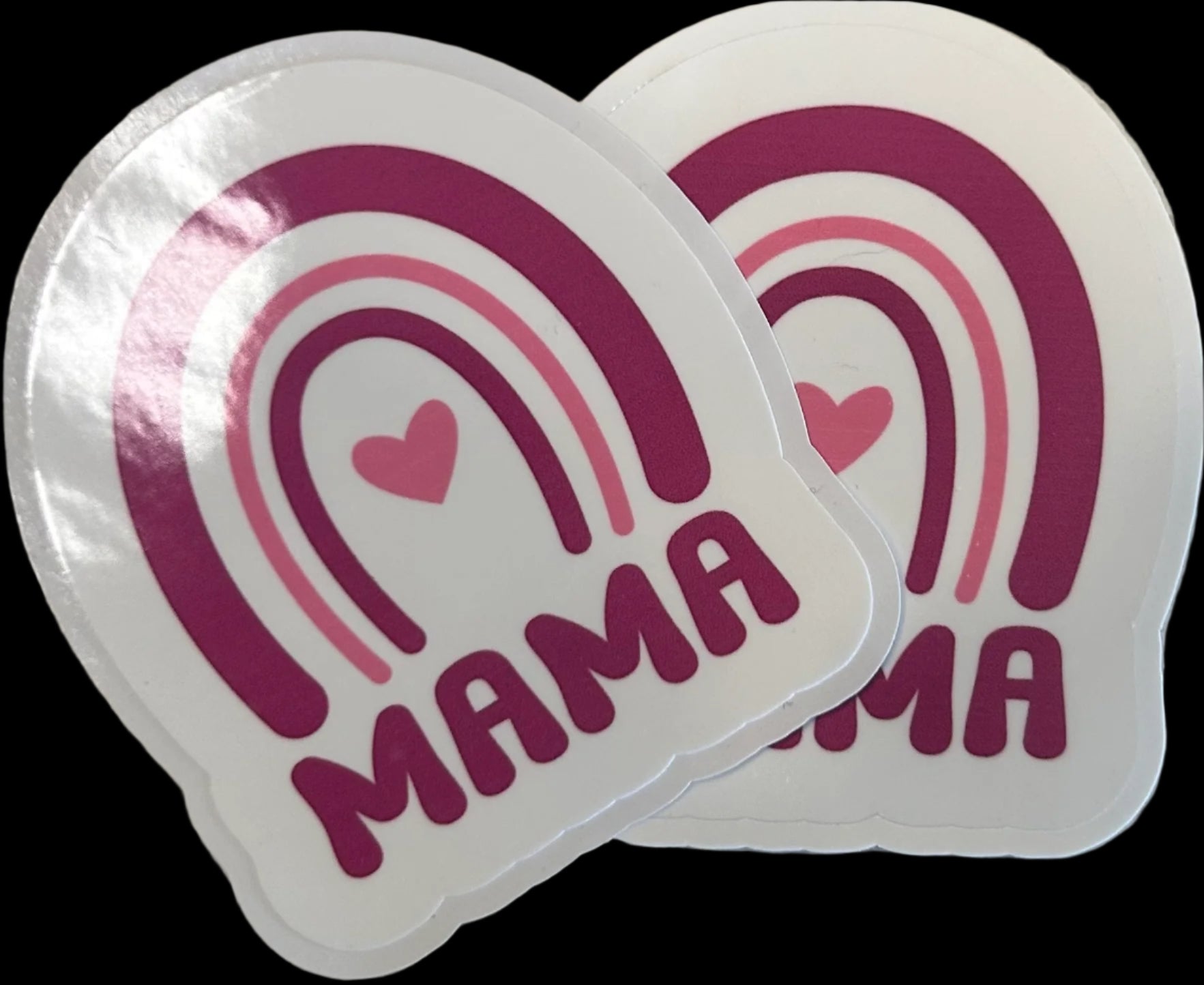 "MAMA" WITH FLOWER AND RAINBOW Custom Sticker 2.5"x2.75"
