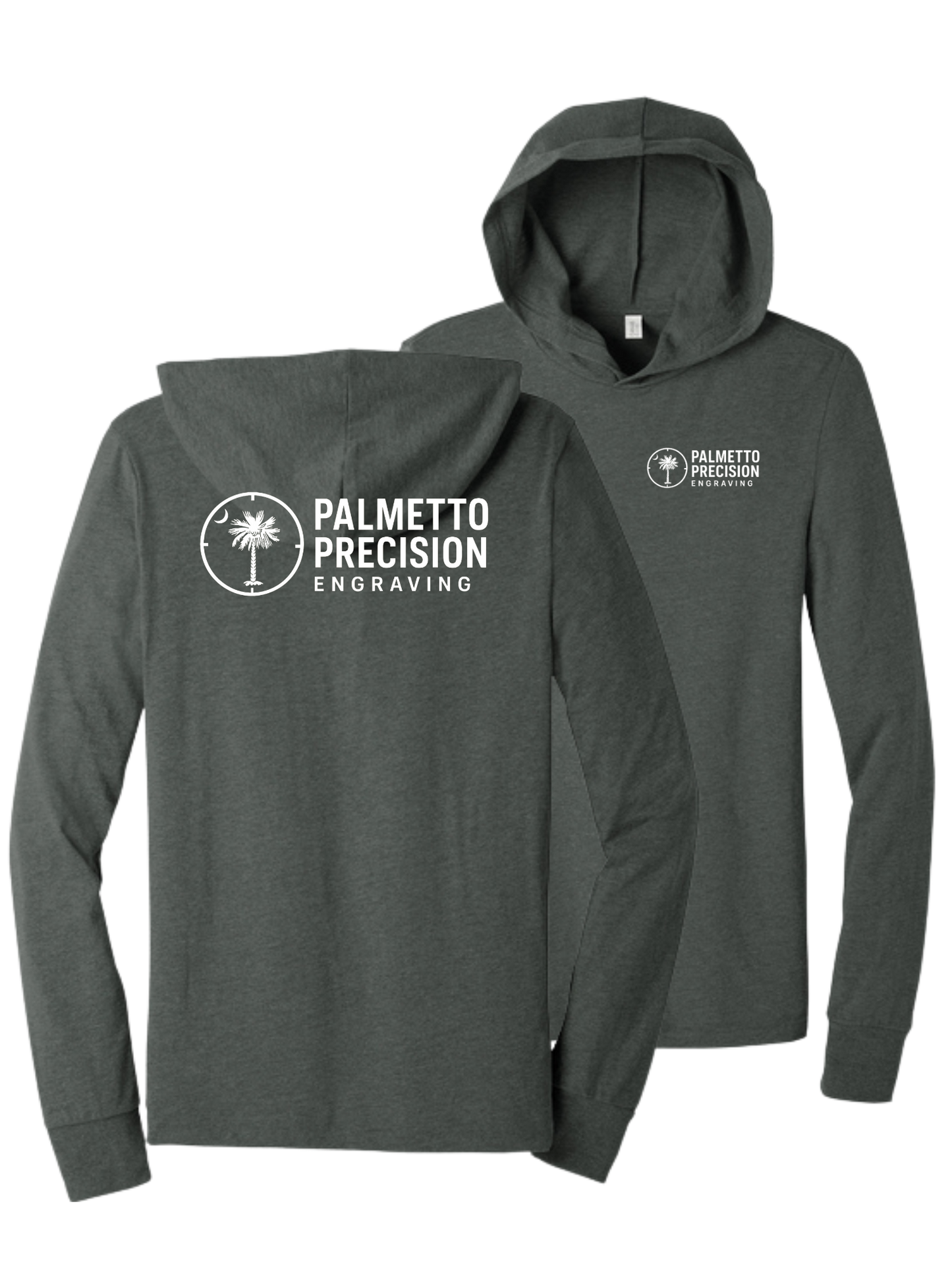 Palmetto Precision Engraving Long Sleeve Hooded Tee