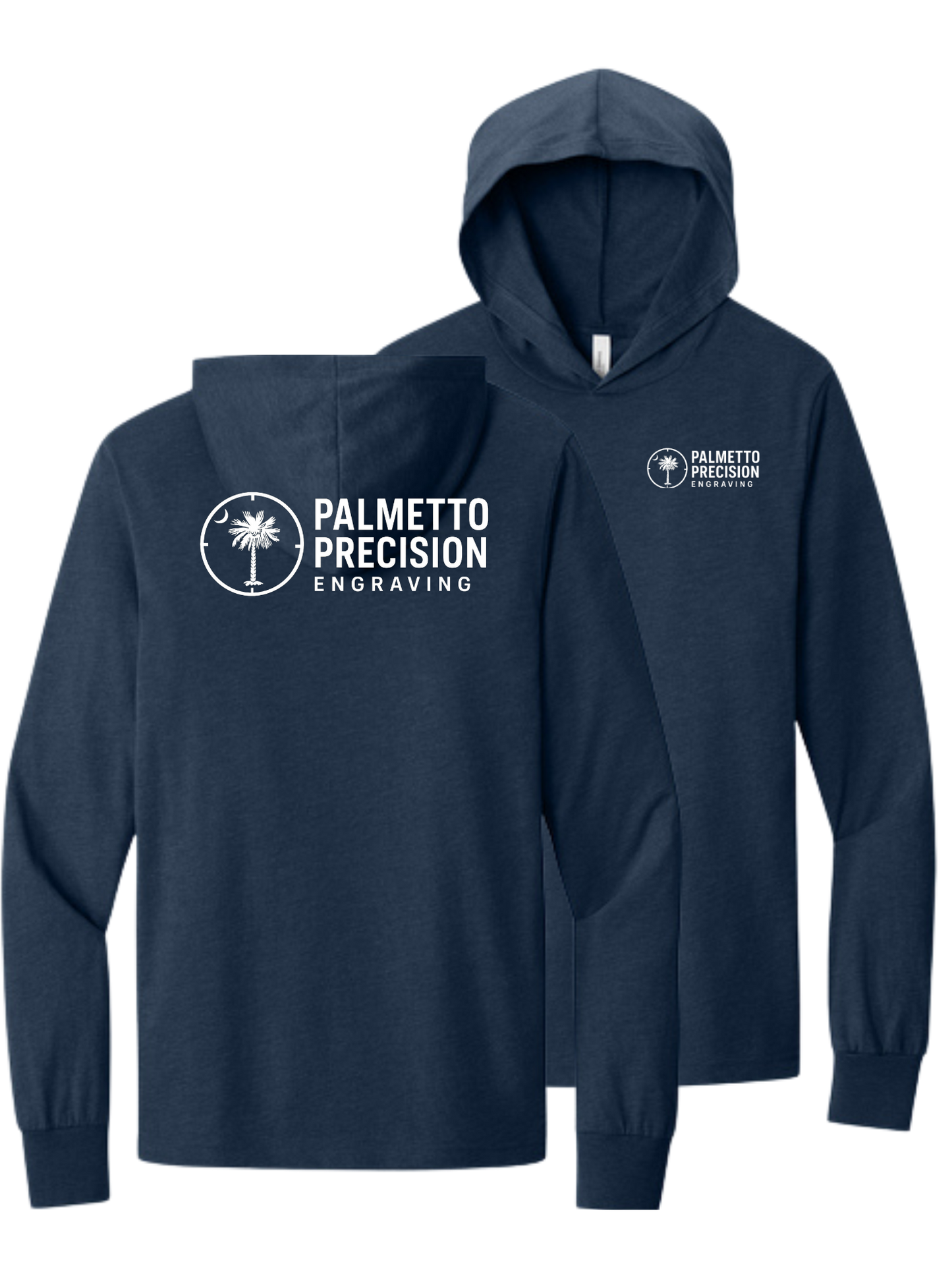 Palmetto Precision Engraving Long Sleeve Hooded Tee