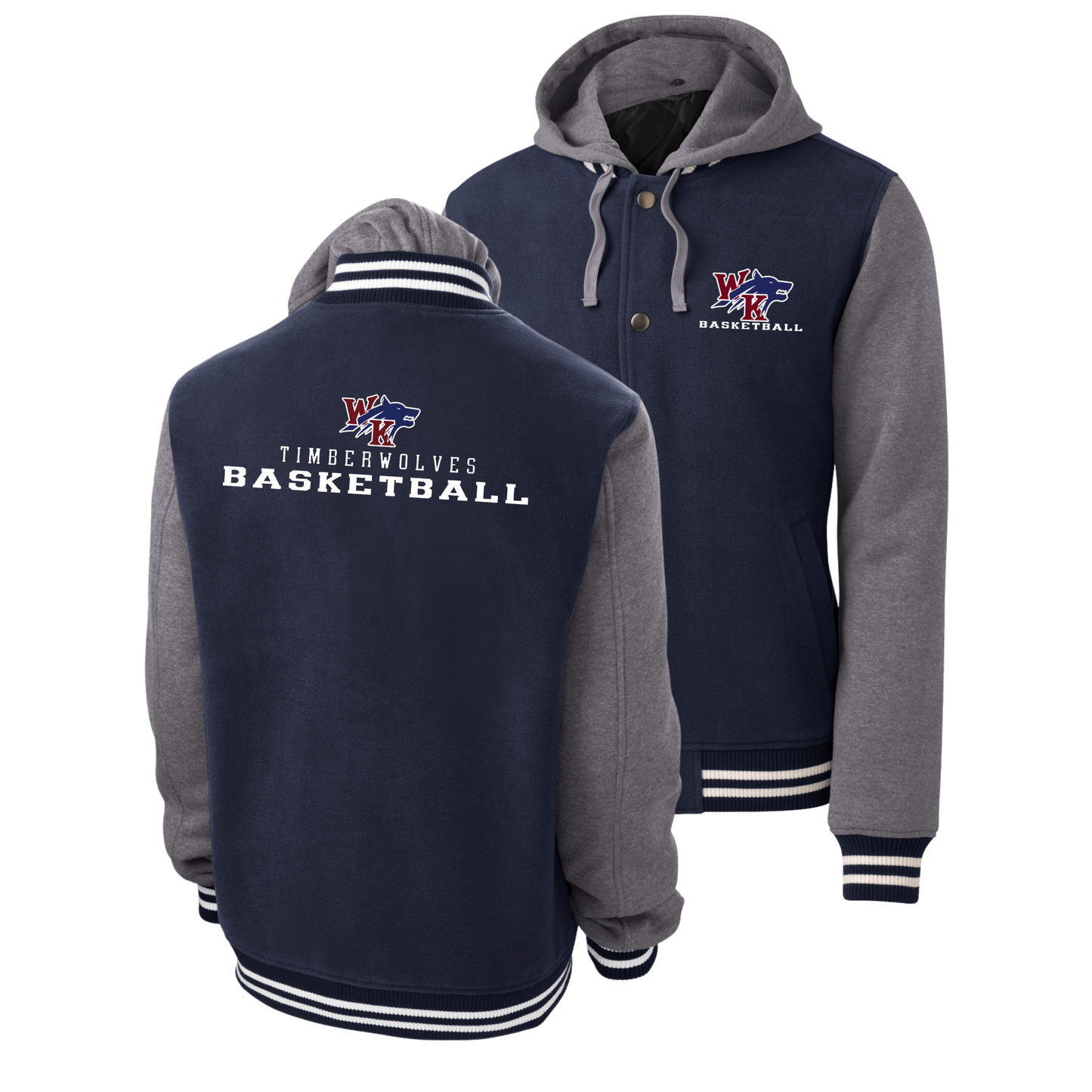 White Knoll High School Basketball Letterman Jacket
