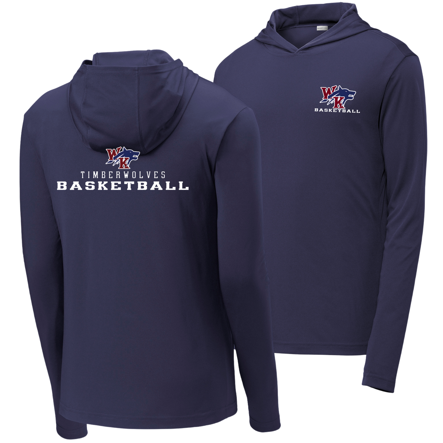 White Knoll High School Basketball - Long Sleeve Hooded Tee
