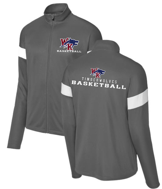 White Knoll High School Basketball Full Zip Warm-Up Jacket