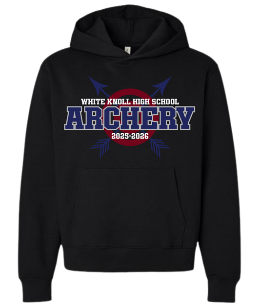 White Knoll High School Archery Heavyweight Hooded Sweatshirt