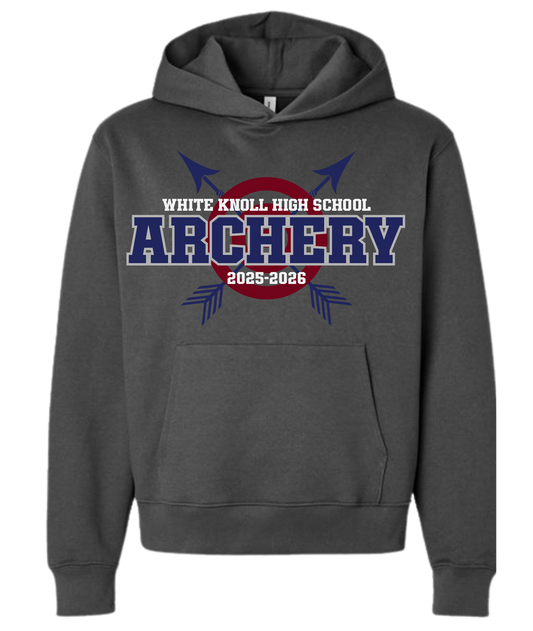 White Knoll High School Archery Heavyweight Hooded Sweatshirt