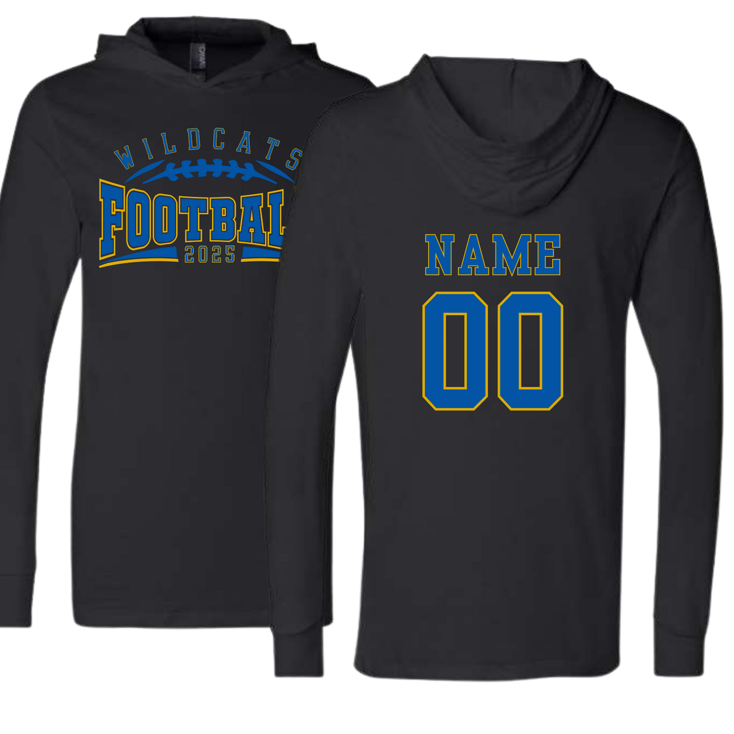 LYFC Wildcats Football Long Sleeve Hooded Shirt