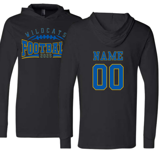 LYFC Wildcats Football Long Sleeve Hooded Shirt