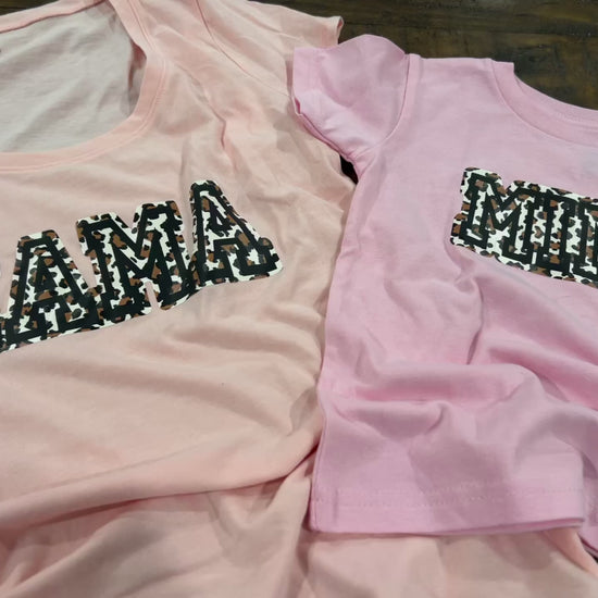 Mama and Mini Custom Scoop Neck T-Shirts