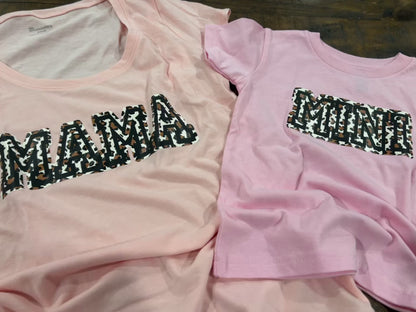Mama and Mini Custom Scoop Neck T-Shirts