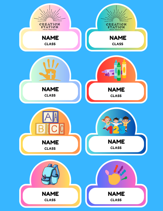 FBLEX Creation Station Custom Name Sticker Sheet